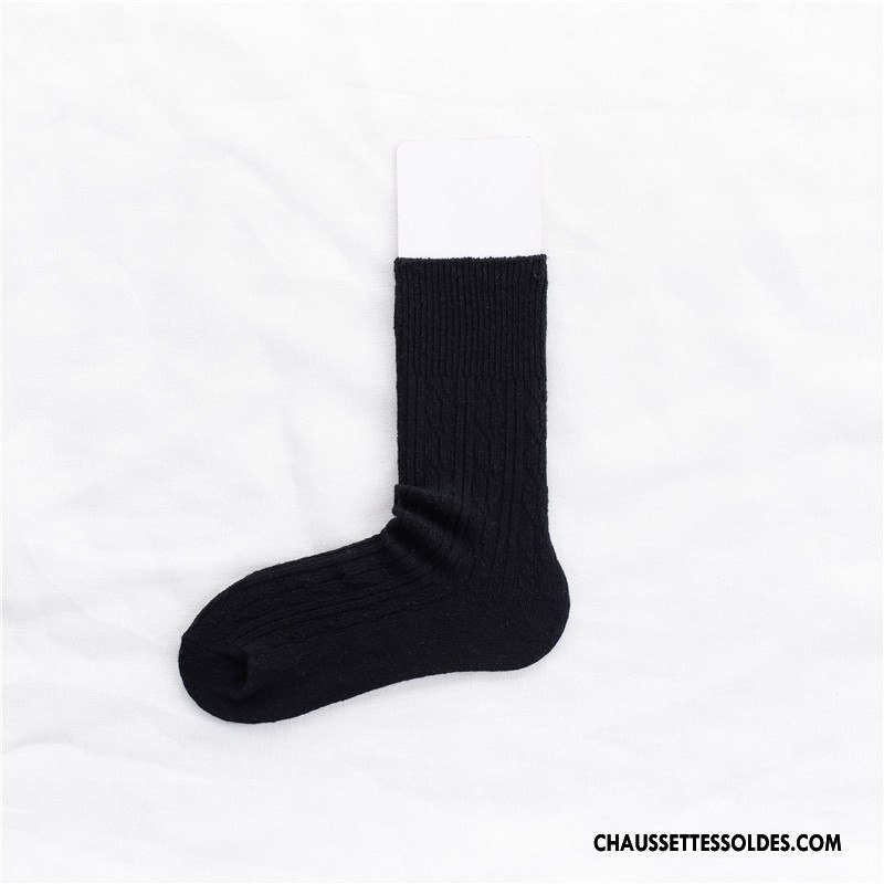 Chaussettes Mi Hautes Femme Couleur Lovers Style Milieu L'automne Homme Pure Gris