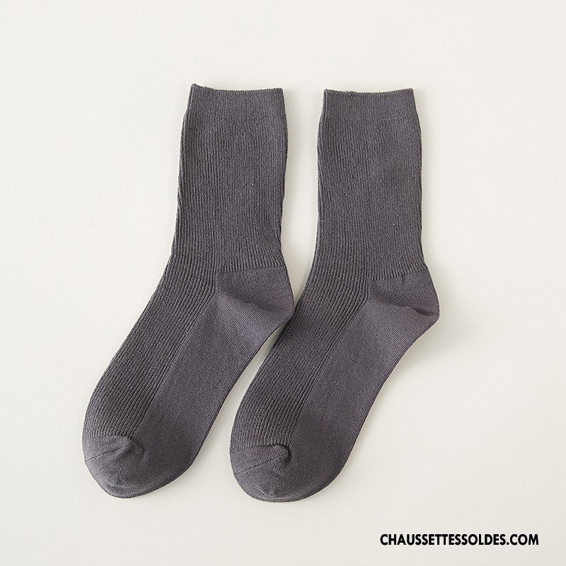 Chaussettes Mi Hautes Femme Dame 100% Coton Hiver L'automne Milieu Le Nouveau Couleurs De Bonbons Pure Vert