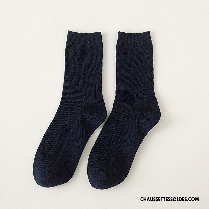 Chaussettes Mi Hautes Femme Dame 100% Coton Hiver L'automne Milieu Le Nouveau Couleurs De Bonbons Pure Vert