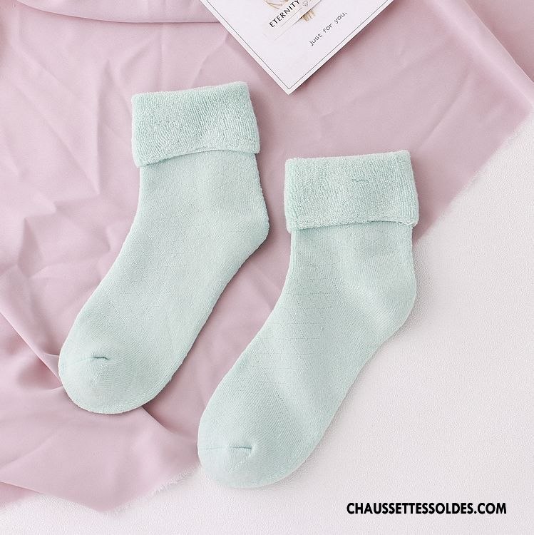 Chaussettes Mi Hautes Femme Dame Bouche Libre Hiver Enceintes Terry Coton Violet