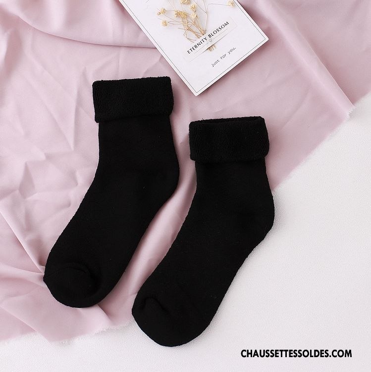 Chaussettes Mi Hautes Femme Dame Bouche Libre Hiver Enceintes Terry Coton Violet
