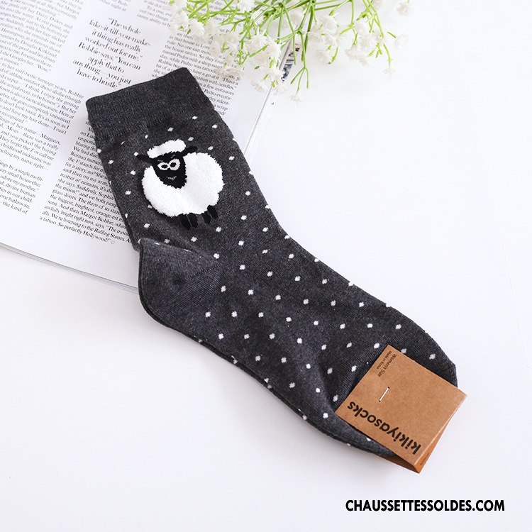 Chaussettes Mi Hautes Femme Dame Dessin Animé Petit Long Stock L'automne Importer Bleu