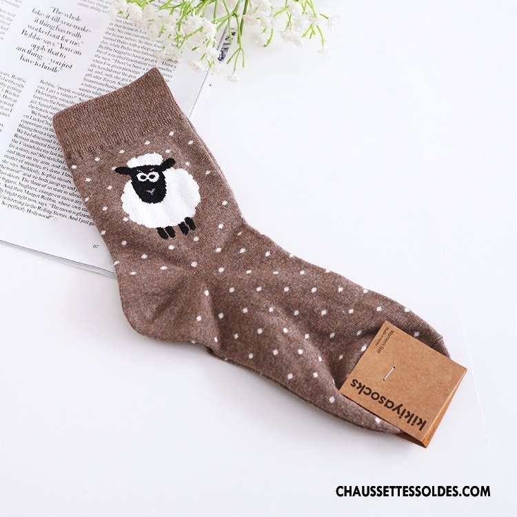 Chaussettes Mi Hautes Femme Dame Dessin Animé Petit Long Stock L'automne Importer Bleu