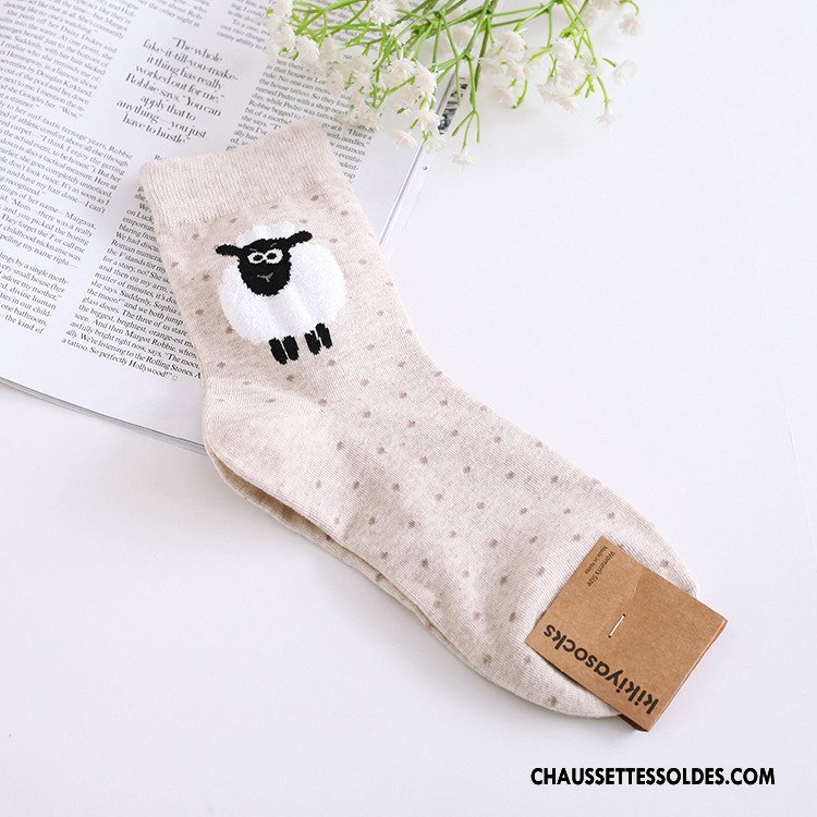 Chaussettes Mi Hautes Femme Dame Dessin Animé Petit Long Stock L'automne Importer Bleu