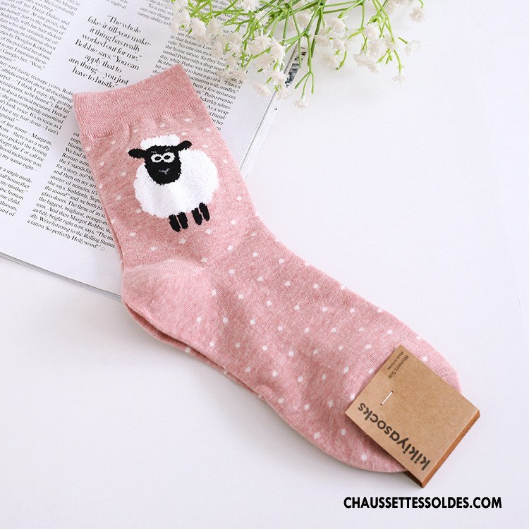 Chaussettes Mi Hautes Femme Dame Dessin Animé Petit Long Stock L'automne Importer Bleu