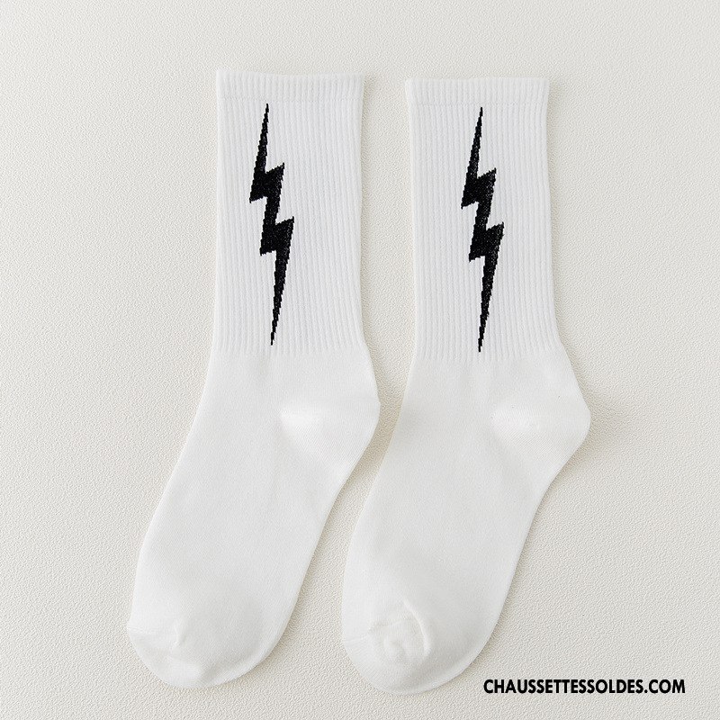 Chaussettes Mi Hautes Femme Dame Milieu Nouvelles Arrivées Tendance Vent D'université Rétro Marron / Brun