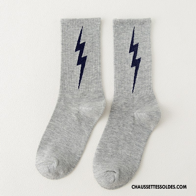 Chaussettes Mi Hautes Femme Dame Milieu Nouvelles Arrivées Tendance Vent D'université Rétro Marron / Brun