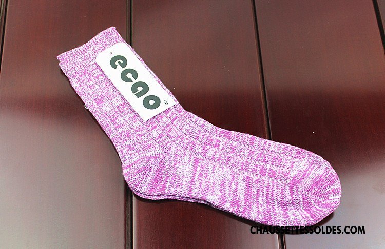 Chaussettes Mi Hautes Femme Dame Tendance Style National Milieu Coloré Bleu