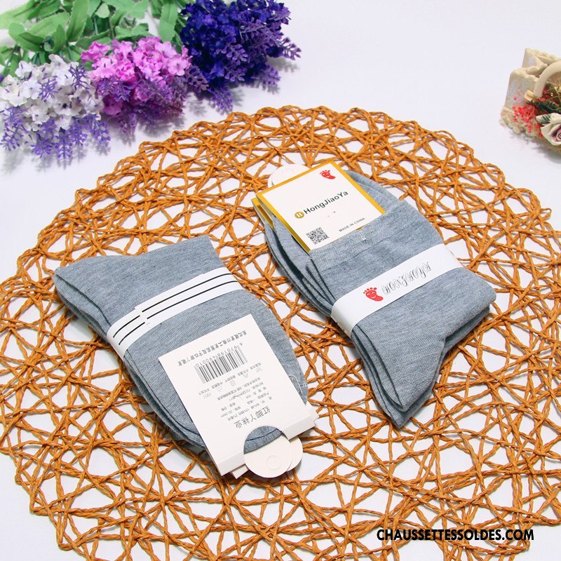 Chaussettes Mi Hautes Femme Dame Thermiques Mouvement Chaussettes En Coton Absorber La Sueur L'automne Pure Blanc