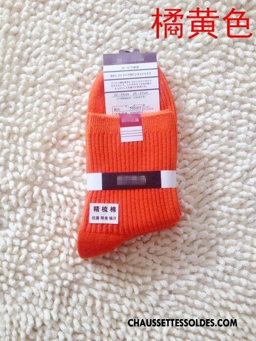 Chaussettes Mi Hautes Femme Dame Élève L'automne Antibactérien Absorber La Sueur Gros Rose