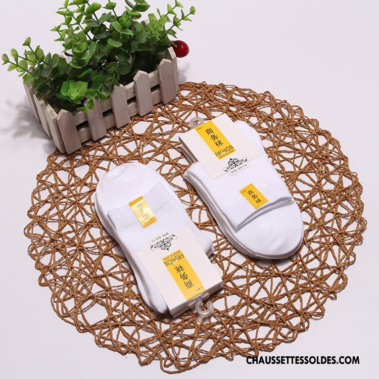 Chaussettes Mi Hautes Femme De Travail Milieu Respirant 100% Coton Homme Réseau Pure Blanc