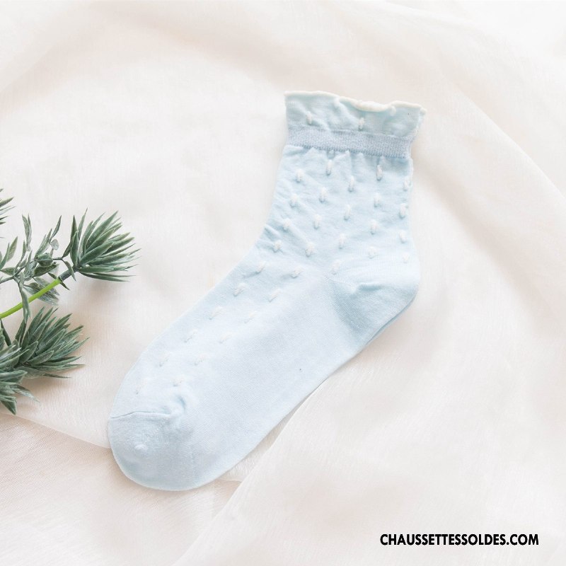 Chaussettes Mi Hautes Femme Fleurs Chaussette Courte Vente Chaude Milieu Printemps Chaussettes En Coton Rose