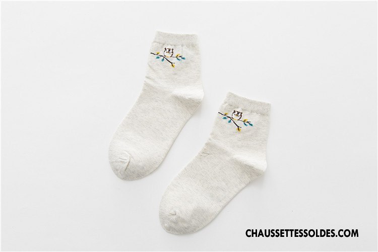 Chaussettes Mi Hautes Femme Frais Dessin Animé Coton Bio Le Nouveau 100% Coton Chaussette Courte Rose