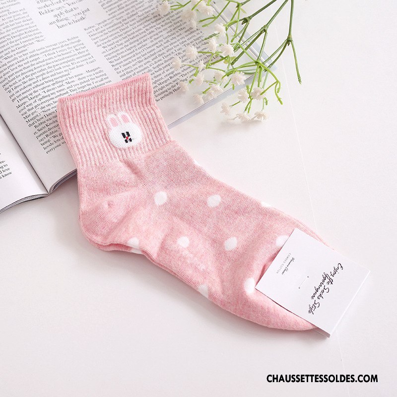 Chaussettes Mi Hautes Femme Hiver Chaussettes En Coton Coton Bio Importer Le Nouveau Dessin Animé Gris