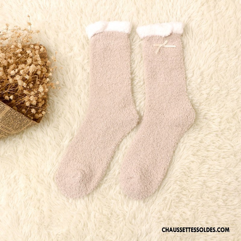 Chaussettes Mi Hautes Femme Hiver L'automne Papillon Vente Chaude Confortable Charmant Violet