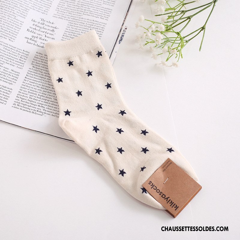 Chaussettes Mi Hautes Femme Hiver Le Nouveau Long Stock Dame Petit Tous Les Assortis Gris Foncé