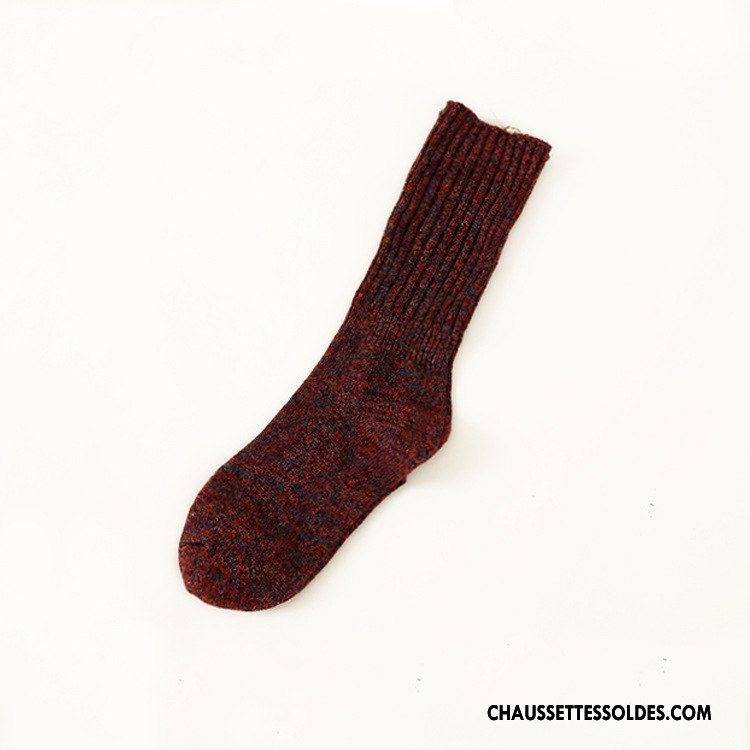 Chaussettes Mi Hautes Femme Hiver Milieu Petit L'automne Jaune