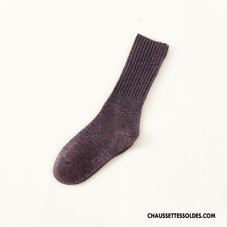 Chaussettes Mi Hautes Femme Hiver Milieu Petit L'automne Jaune