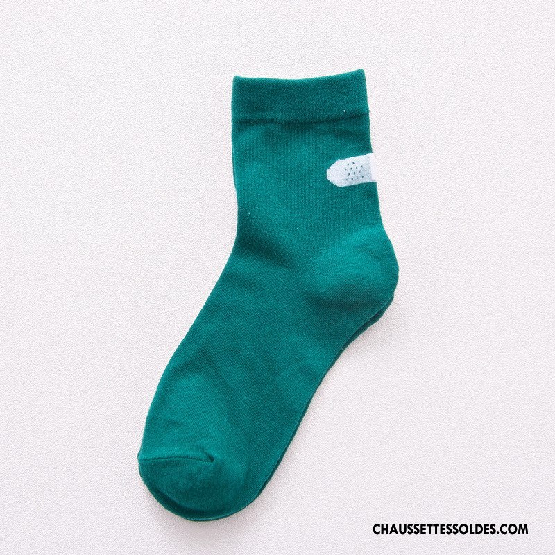 Chaussettes Mi Hautes Femme Hiver Rétro Chaussettes En Coton L'automne Dame Vent D'université Bordeaux