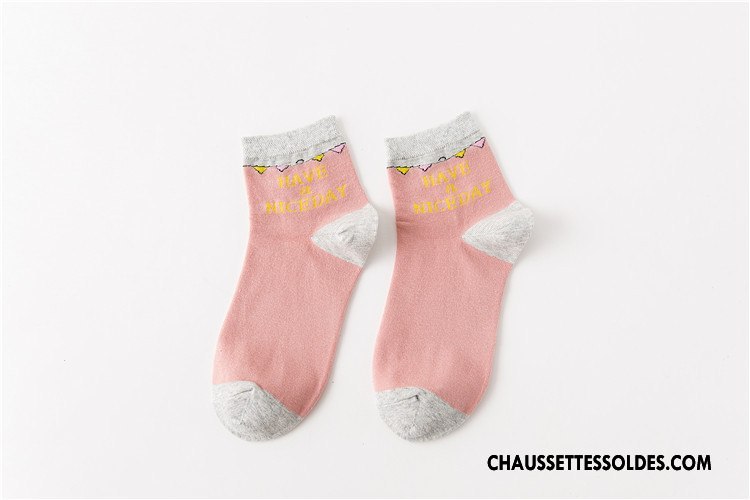 Chaussettes Mi Hautes Femme Hiver Vent D'université 100% Coton Chaussette Courte Coton Bio L'automne Jaune