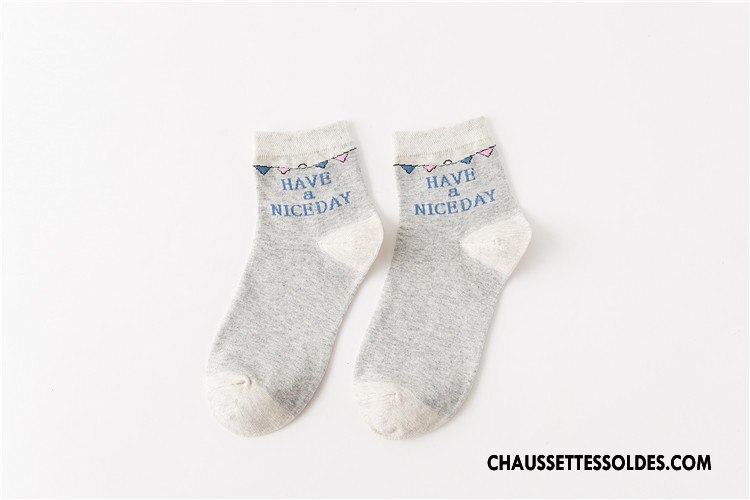 Chaussettes Mi Hautes Femme Hiver Vent D'université 100% Coton Chaussette Courte Coton Bio L'automne Jaune