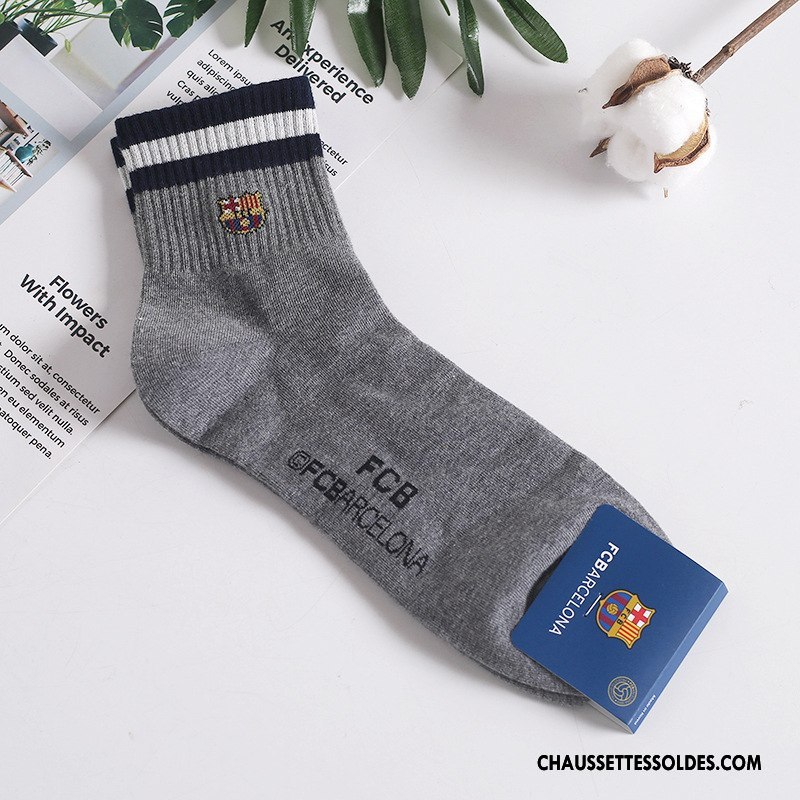 Chaussettes Mi Hautes Femme Homme Long Stock Rayé Importer Blanc