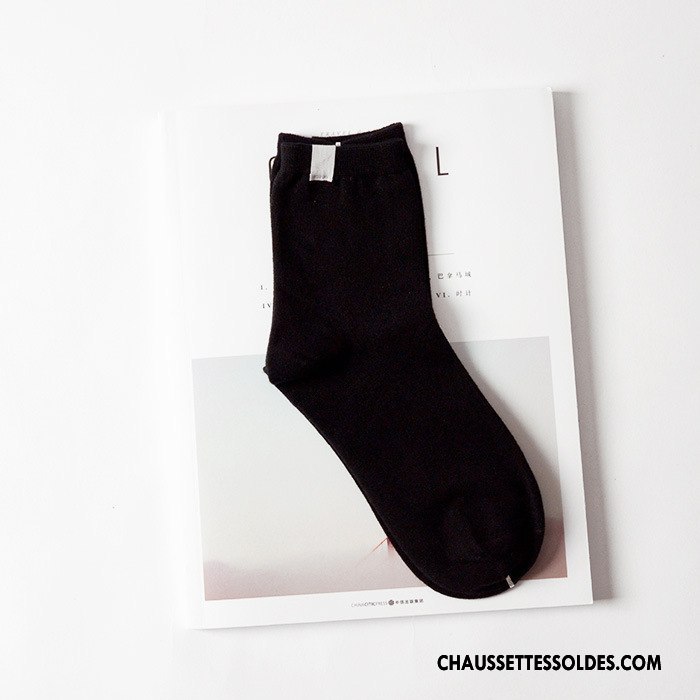 Chaussettes Mi Hautes Femme L'automne Coton Bio Printemps Charmant Milieu Coloré Bleu