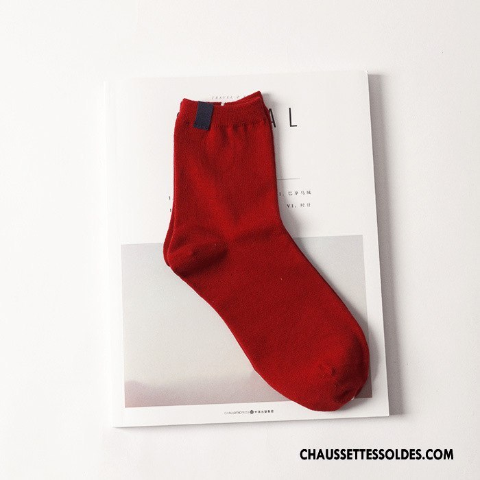 Chaussettes Mi Hautes Femme L'automne Coton Bio Printemps Charmant Milieu Coloré Bleu