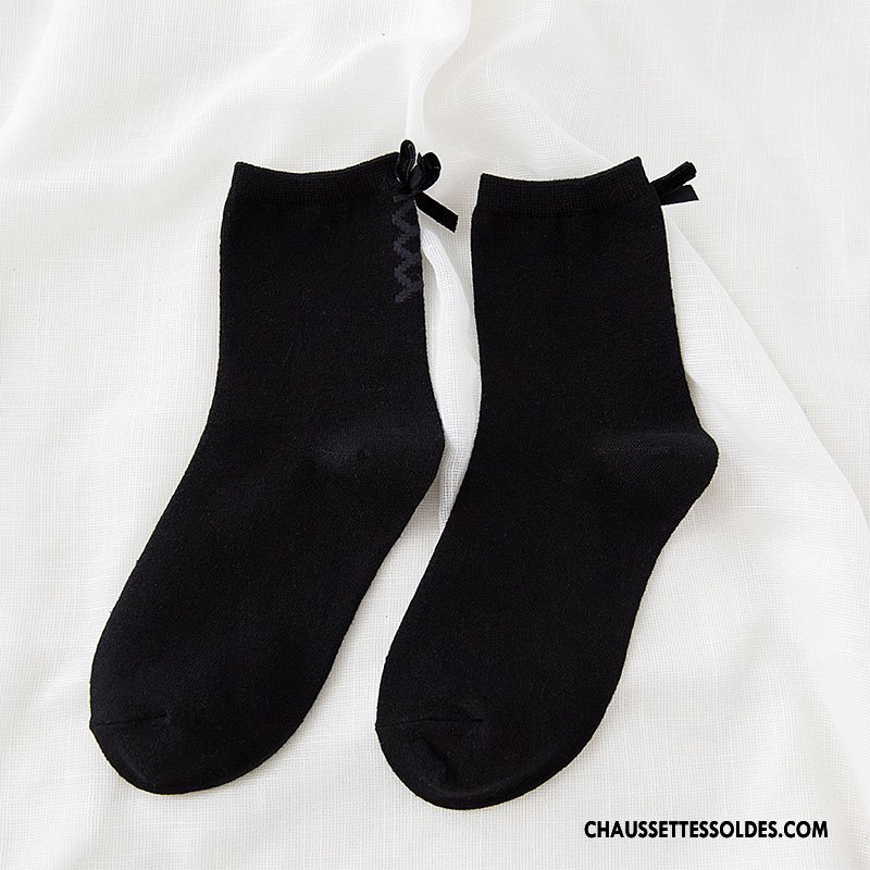 Chaussettes Mi Hautes Femme L'automne Dame Traverser Milieu Coton Papillon Vert Foncé