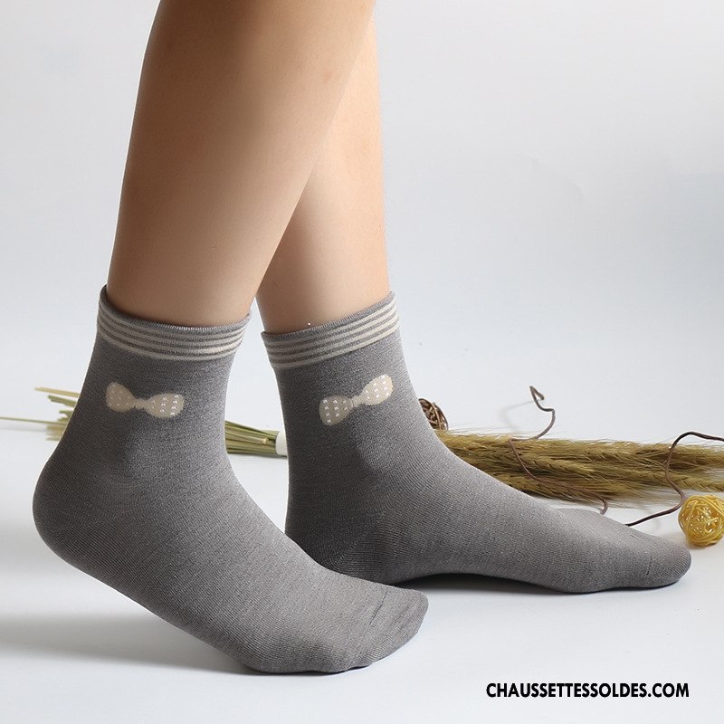 Chaussettes Mi Hautes Femme L'automne Milieu Chaussette Courte Hiver Le Nouveau Casual Marron / Brun