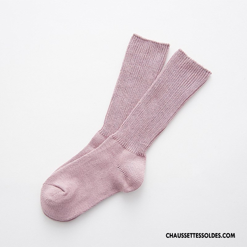Chaussettes Mi Hautes Femme L'automne Milieu Hiver Nouvelles Arrivées Couleurs De Bonbons Marron / Brun