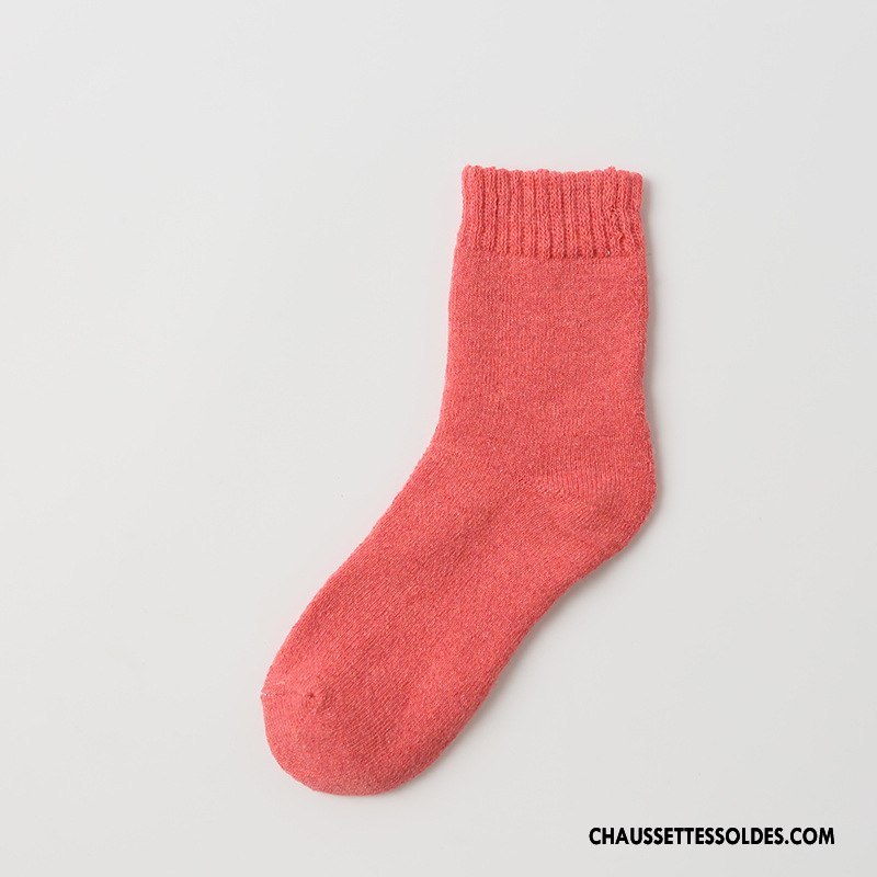 Chaussettes Mi Hautes Femme La Laine Terry Renforcé Lapin L'automne Milieu Pure
