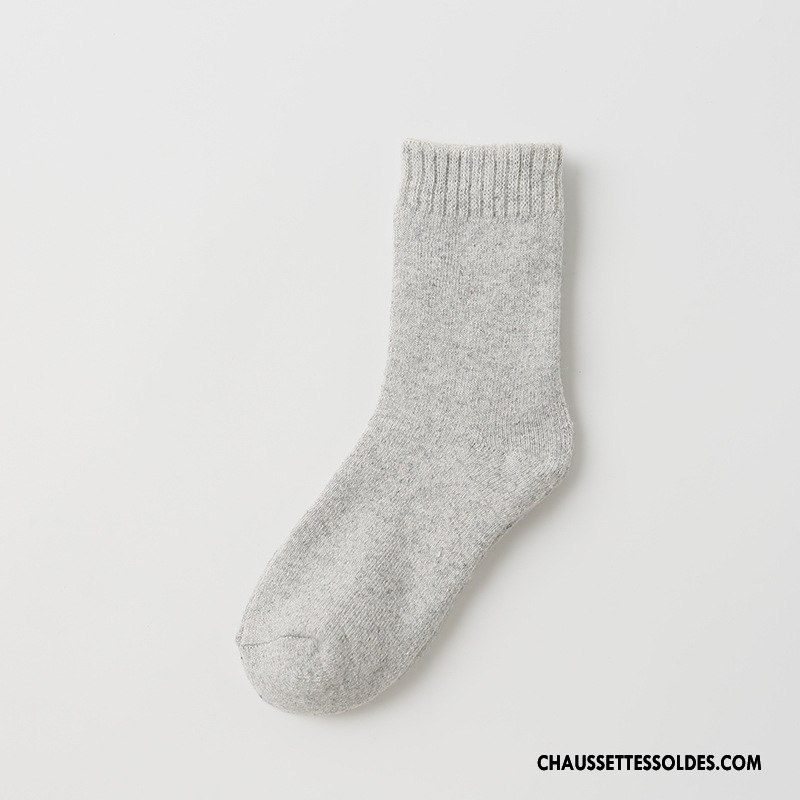 Chaussettes Mi Hautes Femme La Laine Terry Renforcé Lapin L'automne Milieu Pure