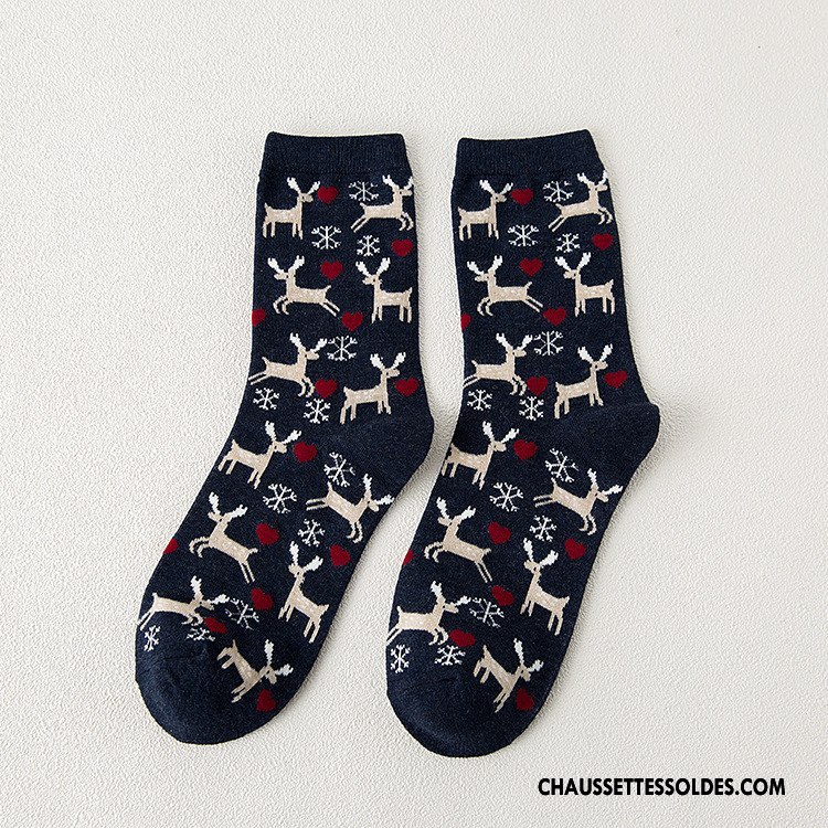 Chaussettes Mi Hautes Femme Le Nouveau Chaussettes En Coton Dimensionnel Hiver Charmant L'automne