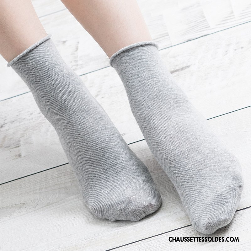 Chaussettes Mi Hautes Femme Le Nouveau Enceintes Couleur Chaussettes En Coton L'automne Fluide Doux Coloré Vert