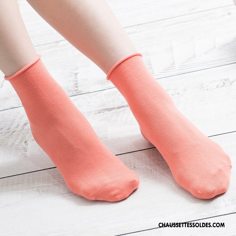 Chaussettes Mi Hautes Femme Le Nouveau Enceintes Couleur Chaussettes En Coton L'automne Fluide Doux Coloré Vert