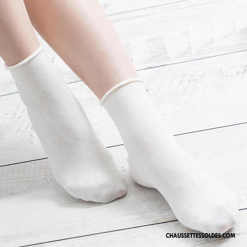 Chaussettes Mi Hautes Femme Le Nouveau Enceintes Couleur Chaussettes En Coton L'automne Fluide Doux Coloré Vert