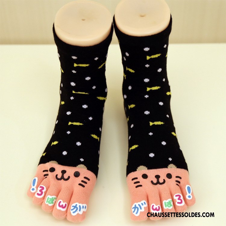 Chaussettes Mi Hautes Femme Le Nouveau L'automne Hiver Bois Cinq Doigts Mouvement