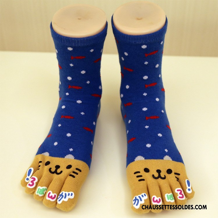 Chaussettes Mi Hautes Femme Le Nouveau L'automne Hiver Bois Cinq Doigts Mouvement