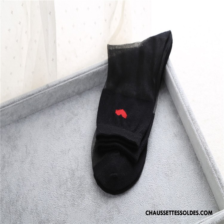 Chaussettes Mi Hautes Femme Le Nouveau Été Printemps Chaussette De Noël Milieu Amour Blanc