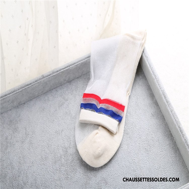Chaussettes Mi Hautes Femme Le Nouveau Été Printemps Chaussette De Noël Milieu Amour Blanc