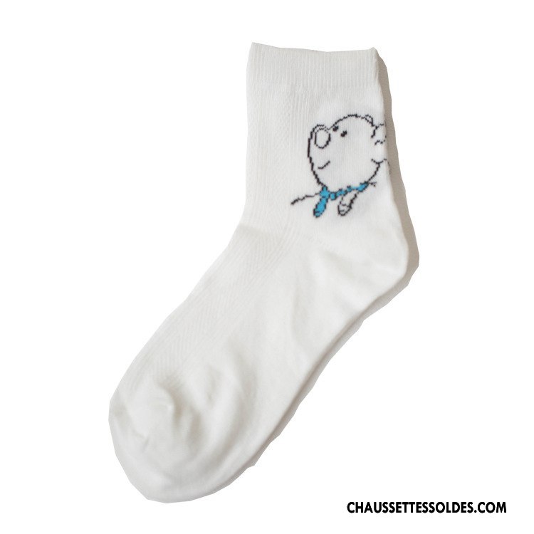 Chaussettes Mi Hautes Femme Livraison Gratuite Chaussettes En Coton Gros Nouvelles Arrivées Été 100% Coton Bleu