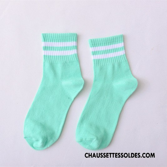 Chaussettes Mi Hautes Femme Lovers Homme Style Chaud Mouvement Courte 100% Coton Bleu