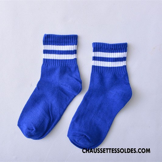 Chaussettes Mi Hautes Femme Lovers Homme Style Chaud Mouvement Courte 100% Coton Bleu