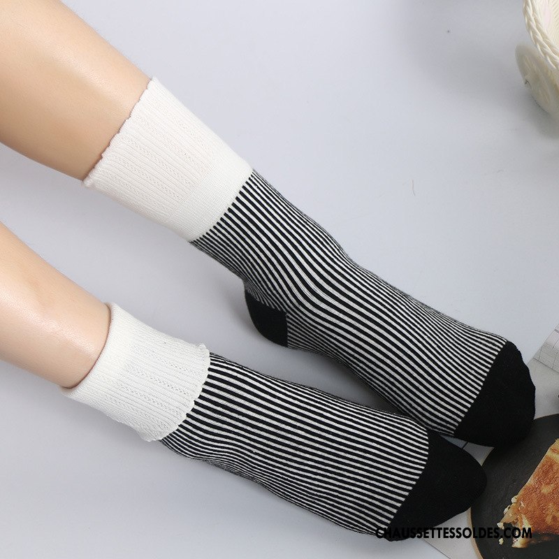 Chaussettes Mi Hautes Femme Légère Fleurs Milieu Chaussettes En Coton Matelassé Élève Marron / Brun