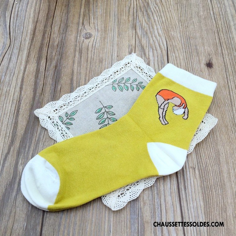 Chaussettes Mi Hautes Femme Maillot De Bain Fille Chaussettes En Coton Rétro Le Nouveau Dame Vert Foncé