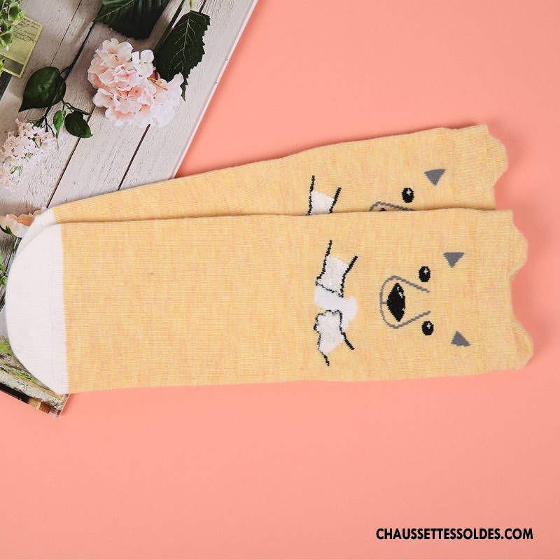 Chaussettes Mi Hautes Femme Manuel Absorber La Sueur Milieu Toutes Les Saisons Naturel Respirant Gris