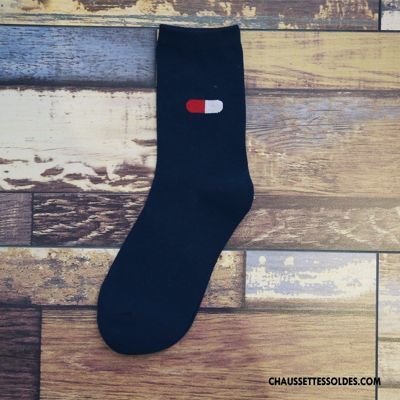 Chaussettes Mi Hautes Femme Marque Hiver L'automne Coton Bio Milieu 100% Coton Bordeaux