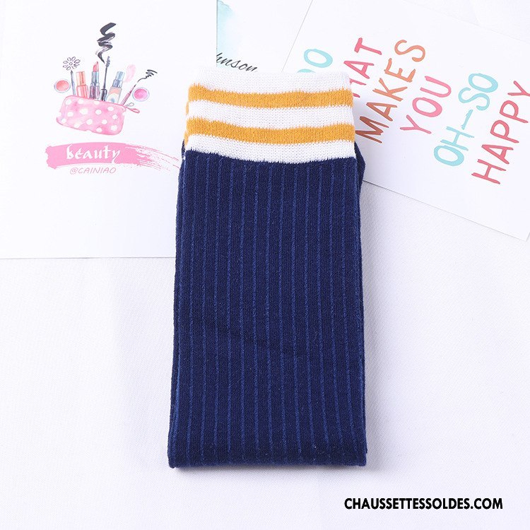 Chaussettes Mi Hautes Femme Milieu 100% Coton Le Nouveau L'automne Hiver Violet Foncé