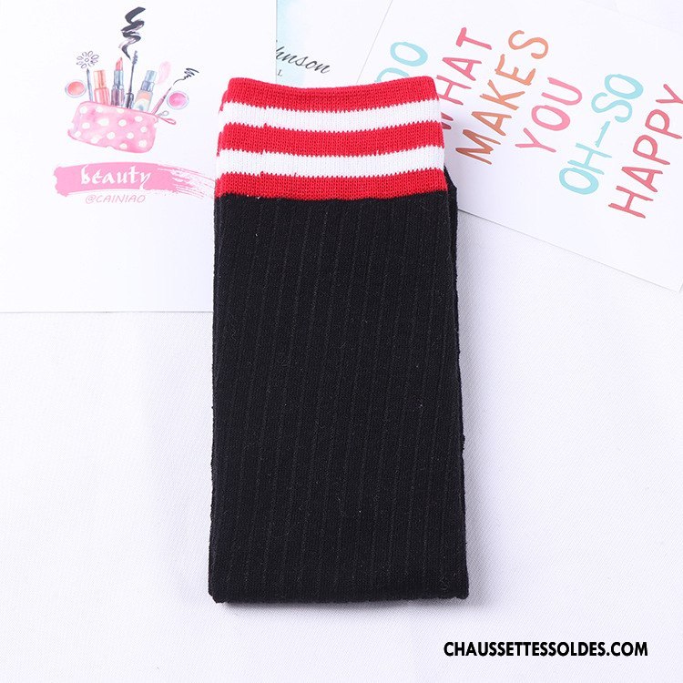 Chaussettes Mi Hautes Femme Milieu 100% Coton Le Nouveau L'automne Hiver Violet Foncé